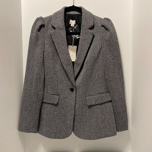 A New Day Blazer Women’s Size 2 Herringbone Polyester Wool Blend Suit Jacket